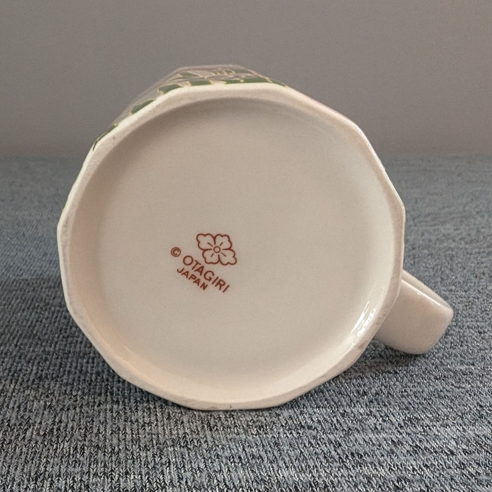 3/$30 | Otagiri Pink Iris Flower Mug, Cloisonne Style - Picture 2 of 3
